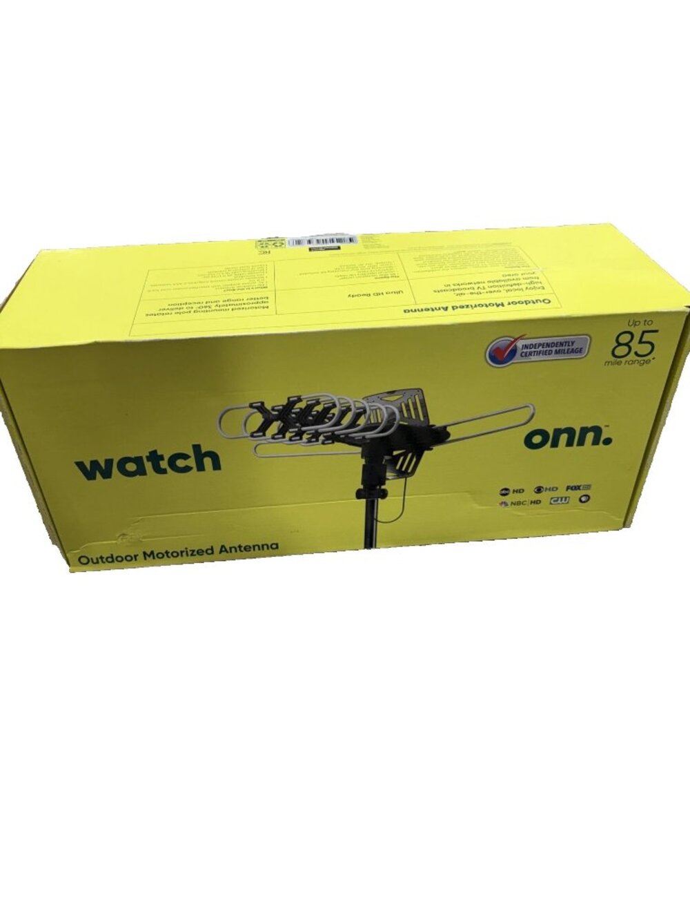 Watch Onn Outdoor Motorized Antenna 85 Mile Range Rotates 360 Degrees